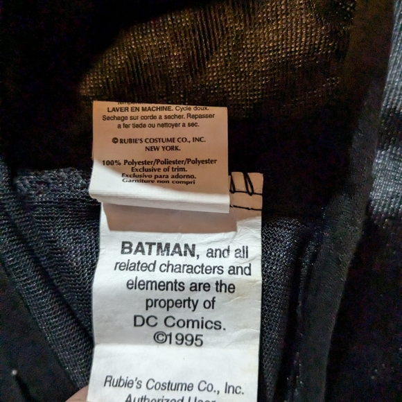 Batman Halloween costume child medium 10-12 DC Comics VTG 1995 - Picture 6 of 6